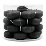 Schwimmkerzen klein, Schwarz, 50/30 mm, WENZEL, Brenndauer ca. 4h, Box mit 28 Stück