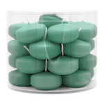 Schwimmkerzen klein, Smaragd, 50/30 mm, WENZEL, Brenndauer ca. 4h, Box mit 28 Stück