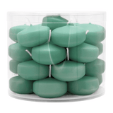 Schwimmkerzen klein, Smaragd, 50/30 mm, WENZEL, Brenndauer ca. 4h, Box mit 28 Stück