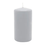 Stumpenkerze aus Paraffin, Silbergrau, WENZEL, 100/60 mm, Brenndauer ca. 29h, selbstverlöschend