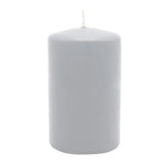 Stumpenkerze aus Paraffin, Silbergrau, WENZEL, 100/70 mm, Brenndauer ca. 34h, selbstverlöschend