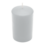 WENZEL CLASSIC Stumpenkerze Silbergrau (100/70 mm) aus Paraffin mit 44 Stunden Brenndauer