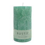 RUSTIC-Stumpenkerze Smaragd, WENZEL, 110/60 mm, Brenndauer ca. 38h, selbstverlöschend