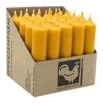 Stabkerzen Currygelb, 100/22 mm, KERZENFARM HAHN, Brenndauer 4h, 25 St.
