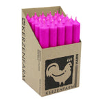 Stabkerzen Neon-Pink, 180/22 mm, KERZENFARM HAHN, Brenndauer 8h, 25 St.