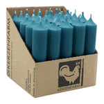 Stabkerzen Ozeanblau, 100/22 mm, KERZENFARM HAHN, Brenndauer 4h, 25 St.