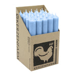 Stabkerzen Pastellblau, 180/22 mm, KERZENFARM HAHN, Brenndauer 8h, 25 St.