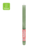 Stabkerzen Rustik, 23/270 mm, Olivgrün, BOLSIUS, Brenndauer ca. 13h, 9 Stück pro Verpackung - luterna.de