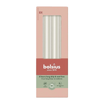 Stabkerzen, Wolkiges Weiß, BOLSIUS Essentials, 20/230 mm, Brenndauer ca. 8h, 8 Stück pro Verpackung, Torpedokerzen, Dinnerkerzen