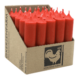 Stabkerzen aus Paraffin, 100/22 mm, Rost, KERZENFARM HAHN, Brenndauer ca. 4h, 25 Stück pro Verpackung - luterna.de