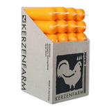 Stabkerzen aus Paraffin, 100/28 mm, Gelb, KERZENFARM HAHN, Brenndauer ca. 5h, 28 Stück pro Verpackung - luterna.de