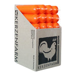 Stabkerzen aus Paraffin, 100/28 mm, Orange, KERZENFARM HAHN, Brenndauer ca. 5h, 28 Stück pro Verpackung