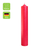 Stabkerzen aus Paraffin, 100/28 mm, Weihnachtsrot, KERZENFARM HAHN, Brenndauer ca. 5h, 16 Stück pro Verpackung - luterna.de