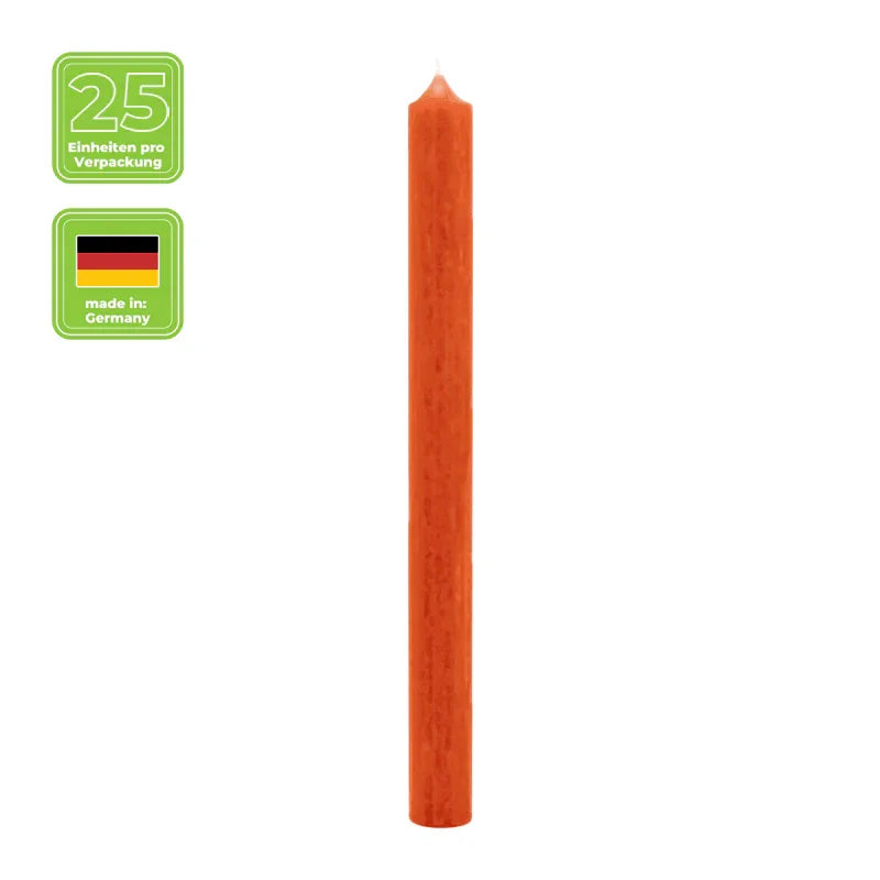 24x Leuchterkerzen Stabkerzen 180/22mm - Schwarz - Gezogen