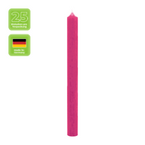 Stabkerzen aus Paraffin, 180/22 mm, Pink, KERZENFARM HAHN, Brenndauer ca. 8h, 25 Stück pro Verpackung - luterna.de