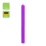 Stabkerzen aus Paraffin, 180/22 mm, Violett, KERZENFARM HAHN, Brenndauer ca. 8h, 25 Stück pro Verpackung - luterna.de