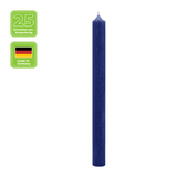 Stabkerzen aus Paraffin, 250/22 mm, Dunkelblau, KERZENFARM HAHN, Brenndauer ca. 12h, 25 Stück pro Verpackung - luterna.de