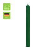 Stabkerzen aus Paraffin, 250/22 mm, Dunkelgrün, KERZENFARM HAHN, Brenndauer ca. 12h, 25 Stück pro Verpackung - luterna.de
