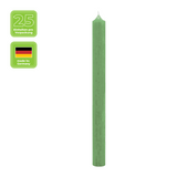 Stabkerzen aus Paraffin, 250/22 mm, Jadegrün, KERZENFARM HAHN, Brenndauer ca. 12h, 25 Stück pro Verpackung - luterna.de