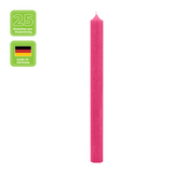Stabkerzen aus Paraffin, 250/22 mm, Pink, KERZENFARM HAHN, Brenndauer ca. 12h, 25 Stück pro Verpackung - luterna.de