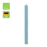 Stabkerzen aus Paraffin, 250/22 mm, Taubenblau, KERZENFARM HAHN, Brenndauer ca. 12h, 25 Stück pro Verpackung - luterna.de
