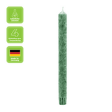 Stabkerzen aus Stearin, 22/250 mm, Dunkelgrün, KERZENFARM HAHN, Brenndauer ca. 10h, 4 Stück pro Verpackung - luterna.de