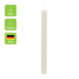 Stabkerzen aus Stearin, 22/250 mm, Elfenbein, KERZENFARM HAHN, Brenndauer ca. 10h, 4 Stück pro Verpackung - luterna.de