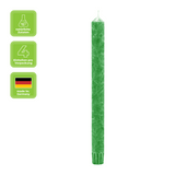 Stabkerzen aus Stearin, 22/250 mm, Grün, KERZENFARM HAHN, Brenndauer ca. 10h, 4 Stück pro Verpackung - luterna.de