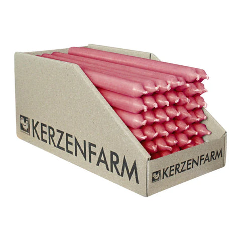Stabkerzen Altrosa, 180/13 mm, KERZENFARM HAHN, 2,5h, 49 St. –