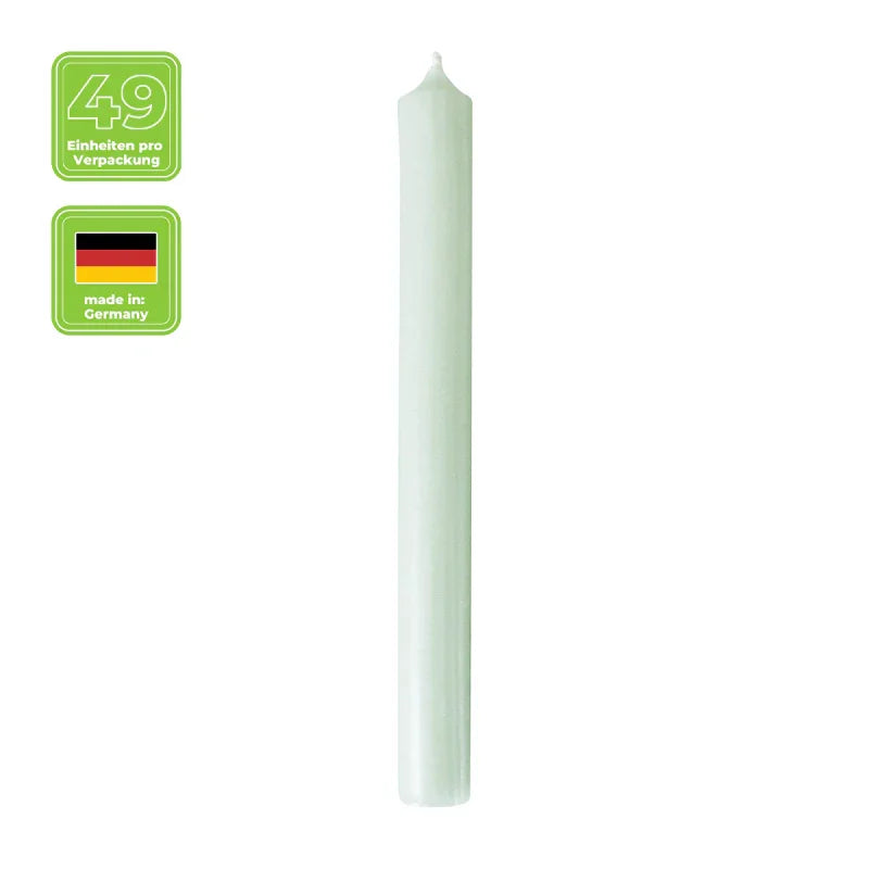 Stabkerzen Salbei, 180/13 mm, KERZENFARM HAHN, 2,5h, 49 St. –