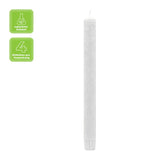 Stearin-Stabkerzen, 22/250 mm, Weiß, KERZENFARM HAHN, Brenndauer ca. 10h, 4 Stück pro Verpackung