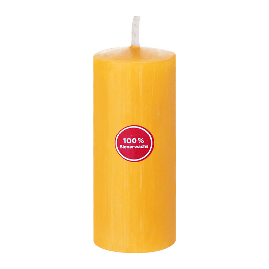 Stumpenkerze, 100% reines Bienenwachs, Wiedemann, 100/40 mm, Brenndauer ca. 20h
