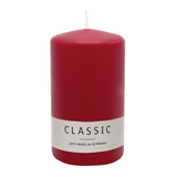 Stumpenkerze aus Paraffin, Altrot, WENZEL, 120/80 mm, Brenndauer ca. 56h, selbstverlöschend