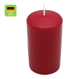Stumpenkerze aus Paraffin, Altrot, WENZEL, 120/80 mm, Brenndauer ca. 56h, selbstverlöschend
