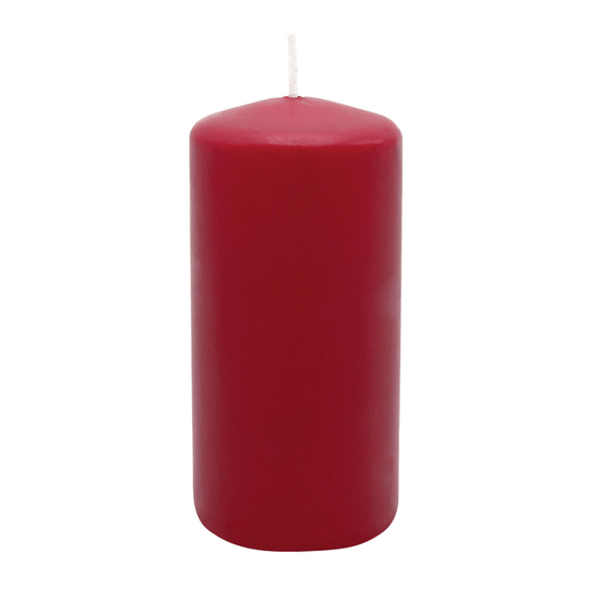 Stumpenkerze aus Paraffin, Altrot, WENZEL, 150/70 mm, Brenndauer ca. 56h, selbstverlöschend