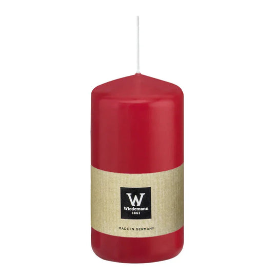 Stumpenkerze aus Paraffin, Altrot, Wiedemann, 100/48 mm, Brenndauer ca. 23h
