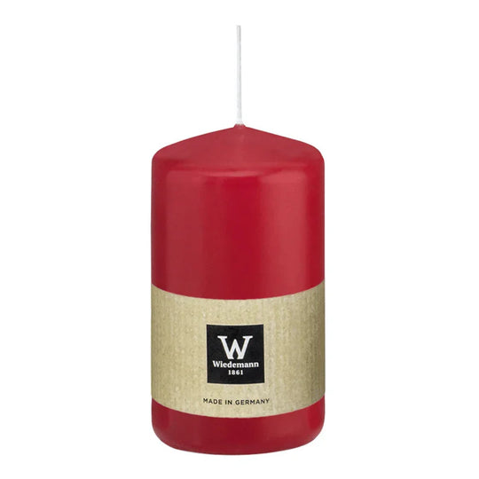 Stumpenkerze aus Paraffin, Altrot, Wiedemann, 100/58 mm, Brenndauer ca. 33h