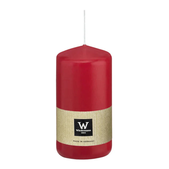 Stumpenkerze aus Paraffin, Altrot, Wiedemann, 130/68 mm, Brenndauer ca. 52h