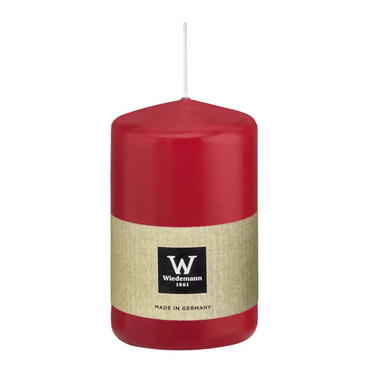 Stumpenkerze aus Paraffin, Altrot, Wiedemann, 80/58 mm, Brenndauer ca. 29h