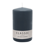 Stumpenkerze aus Paraffin, Anthrazit, WENZEL, 100/70 mm, Brenndauer ca. 34h, selbstverlöschend