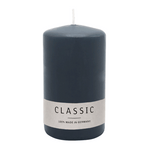 Stumpenkerze aus Paraffin, Anthrazit, WENZEL, 120/80 mm, Brenndauer ca. 56h, selbstverlöschend