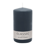 Stumpenkerze aus Paraffin, Anthrazit, WENZEL, 120/80 mm, Brenndauer ca. 56h, selbstverlöschend