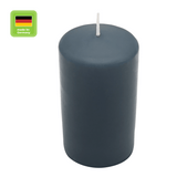 Stumpenkerze aus Paraffin, Anthrazit, WENZEL, 120/80 mm, Brenndauer ca. 56h, selbstverlöschend