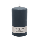 Stumpenkerze aus Paraffin, Anthrazit, WENZEL, 130/70 mm, Brenndauer ca. 47h, selbstverlöschend