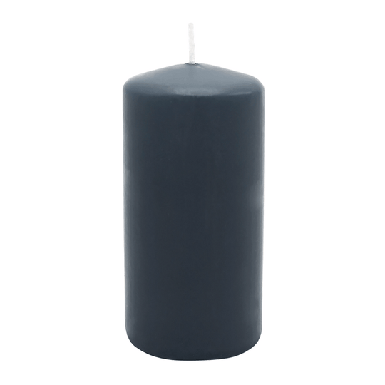 Stumpenkerze aus Paraffin, Anthrazit, WENZEL, 150/70 mm, Brenndauer ca. 56h, selbstverlöschend