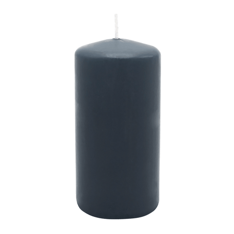 Stumpenkerze aus Paraffin, Anthrazit, WENZEL, 150/70 mm, Brenndauer ca. 56h, selbstverlöschend