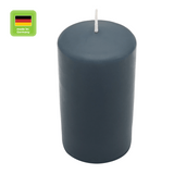 Stumpenkerze aus Paraffin, Anthrazit, WENZEL, 150/70 mm, Brenndauer ca. 56h, selbstverlöschend