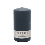 Stumpenkerze aus Paraffin, Anthrazit, WENZEL, 150/80 mm, Brenndauer ca. 73h, selbstverlöschend