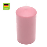 Stumpenkerze aus Paraffin, Antikrosa, WENZEL, 120/80 mm, Brenndauer ca. 56h, selbstverlöschend