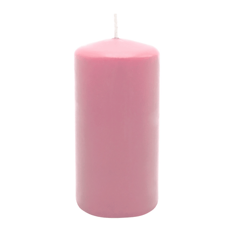 Stumpenkerze aus Paraffin, Antikrosa, WENZEL, 150/70 mm, Brenndauer ca. 56h, selbstverlöschend